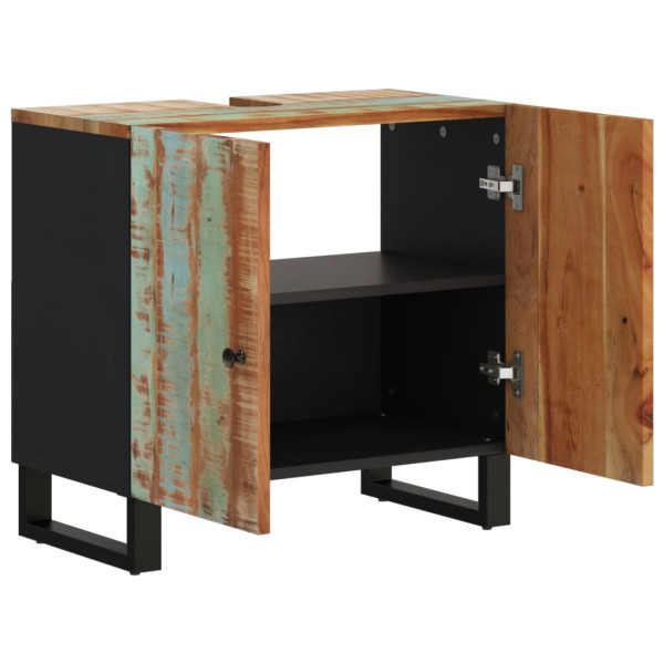 Mueble de lavabo madera reciclada madera ingeniería 62x33x58 cm M 3