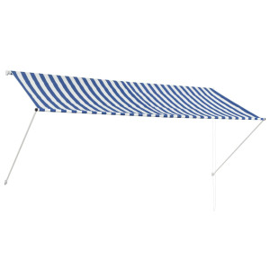 Toldo retrátil 300x150 cm azul e branco H
