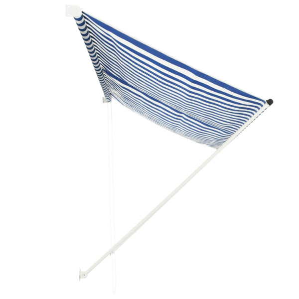 Toldo retrátil 300x150 cm azul e branco M 3