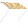 Toldo retráctil amarillo y blanco 100x150 cm 2