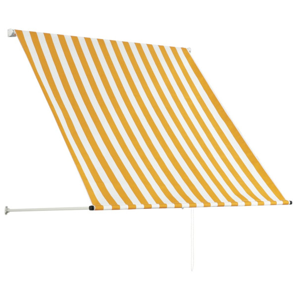 Toldo retrátil 100x150 cm amarelo e branco M 3