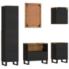 Conjunto de muebles de baño 5 piezas madera maciza de mango 3