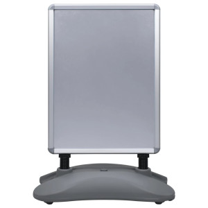 Soporte para carteles A1 base de agua aleación de aluminio gris H