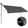 Toldo retrátil manual com LED 400 cm antracite 1