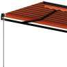 Toldo retráctil manual naranja y marrón 450x350 cm 5
