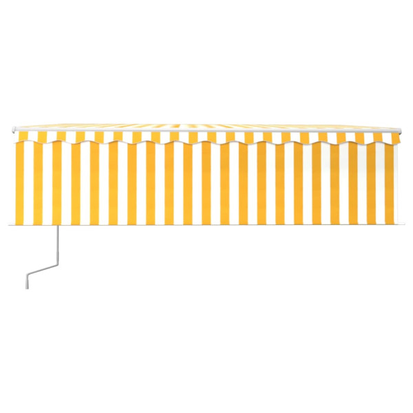 Toldo automático persiana. LED y sensor de viento amarillo 5x3m M 3