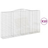Cestos gabião arqueados 10 pcs 400x50x220/240 ferro galvanizado 2