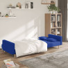 Sofá cama de 2 plazas con dos almohadas tela azul 3