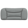 Cabecero de cama acolchado tela gris claro 90 cm 5