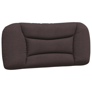Cabecero de cama acolchado tela marrón oscuro 80 cm H