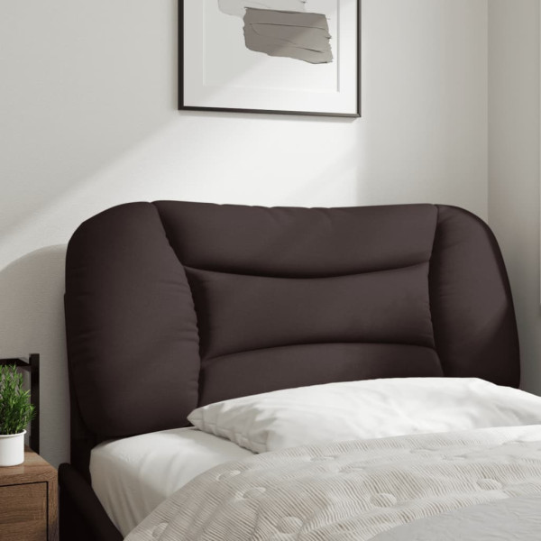 Cabecero de cama acolchado tela marrón oscuro 80 cm M 3