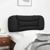Cabecero de cama acolchado cuero sintético negro 100 cm 4