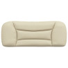 Cabecero de cama acolchado tela crema 100 cm 5
