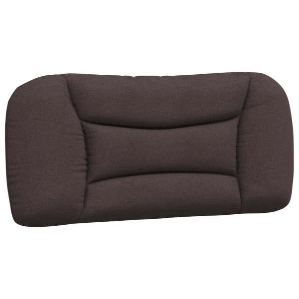 Cabecero de cama acolchado tela marrón oscuro 90 cm M 2