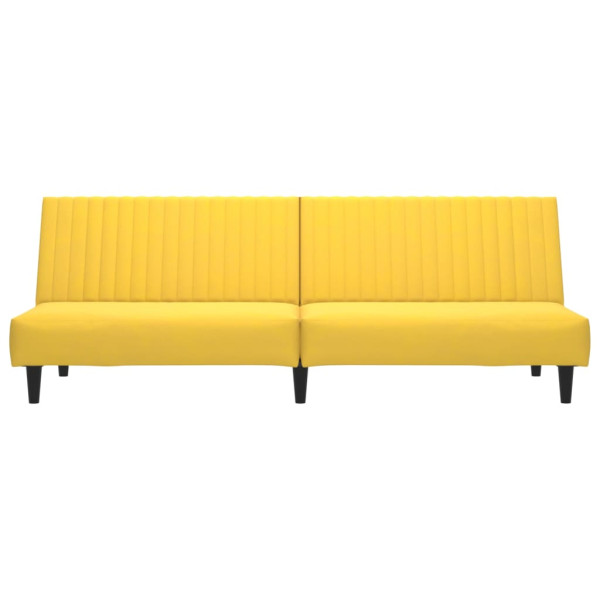 Sofá cama de 2 plazas terciopelo amarillo M 5