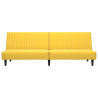 Sofá-cama de 2 lugares veludo amarelo 5