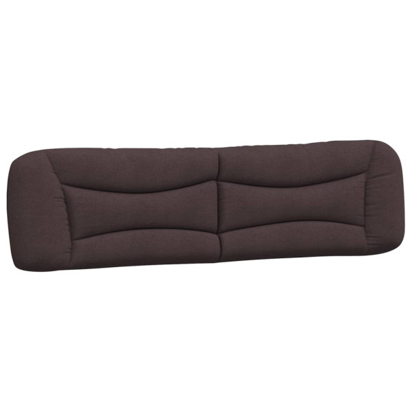 Cabecero de cama acolchado tela marrón oscuro 200 cm M 2