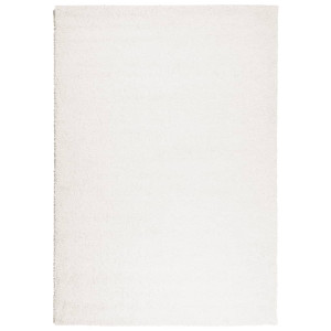 Alfombra de pelo largo moderna crema 140x200 cm H