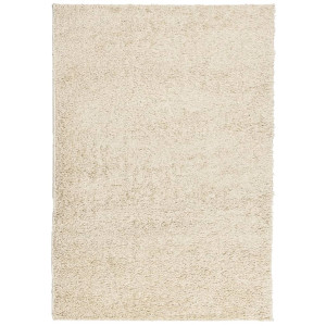 Alfombra de pelo largo moderna dorado 140x200 cm H