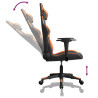 Silla gaming de masaje cuero sintético negro y naranja 5