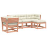 Juego de muebles jardín 5 pzas y cojines madera abeto Douglas 2