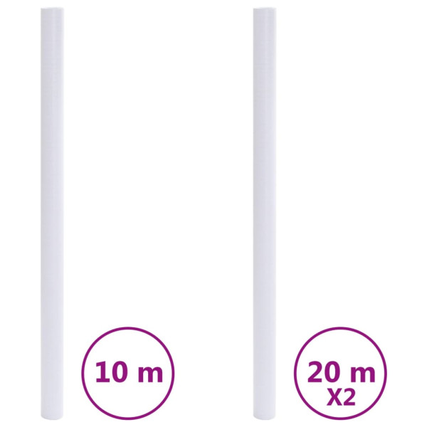 Lámina de ventana esmerilada PVC blanco M 2