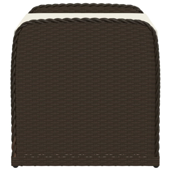 Banco de arrumação com almofadão 80x51x52 cm vime PE castanho M 5