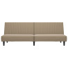 Sofá-cama de 2 lugares couro artificial cappuccino 5