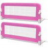 Barra de segurança para cama de criança 2 pcs 102x42 cm rosa 2