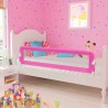 Barandilla de seguridad cama de niño 2 uds rosa 150x42 cm 1