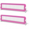 Barra de segurança para cama de criança 2 pcs 150x42 cm rosa 2