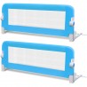 Barra de segurança para cama de criança 2 pcs 102x42 cm azul 2