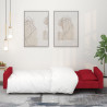 Sofá cama de 2 plazas con dos almohadas terciopelo rojo tinto 3