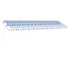 Toldo automático LED sensor de viento azul y blanco 600x300 cm 4