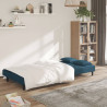 Sofá cama de 2 plazas con dos almohadas terciopelo azul 3