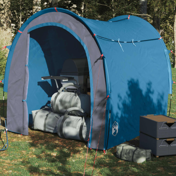 Carpa de almacenaje 185T tafetán azul 204x183x178 cm D