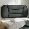Cabecero de cama acolchado tela gris oscuro 80 cm 1