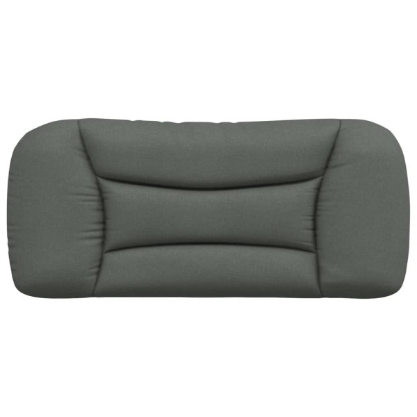 Cabecero de cama acolchado tela gris oscuro 80 cm M 5