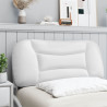 Cabecero de cama acolchado cuero sintético blanco 90 cm 3