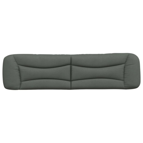 Cabecero de cama acolchado tela gris oscuro 200 cm M 5