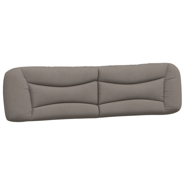 Cabecero de cama acolchado tela gris taupe 200 cm M 2