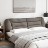 Cabecero de cama acolchado tela gris taupe 200 cm 3