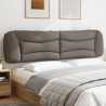 Cabecero de cama acolchado tela gris taupe 200 cm 4