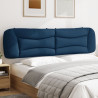 Cabecero de cama acolchado tela azul 200 cm 1