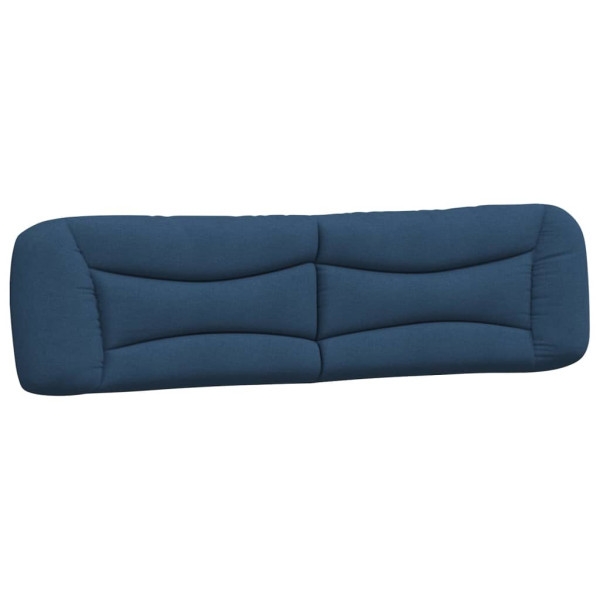 Cabecero de cama acolchado tela azul 200 cm M 2