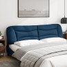 Cabecero de cama acolchado tela azul 200 cm 3
