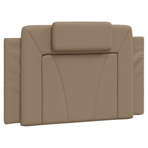 Cabecero de cama acolchado cuero sintético capuchino 90 cm H