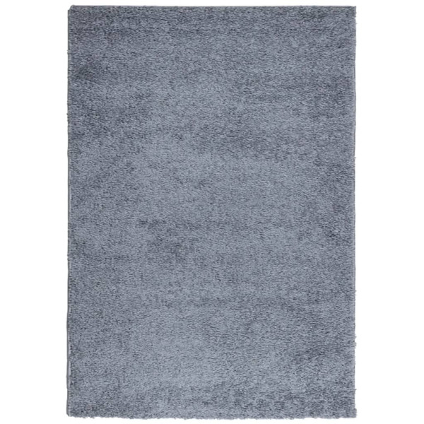 Tapete shaggy de pelo alto PAMPLONA 140x200 cm azul M 2