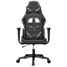 Silla gaming de masaje cuero sintético negro y camuflaje 3