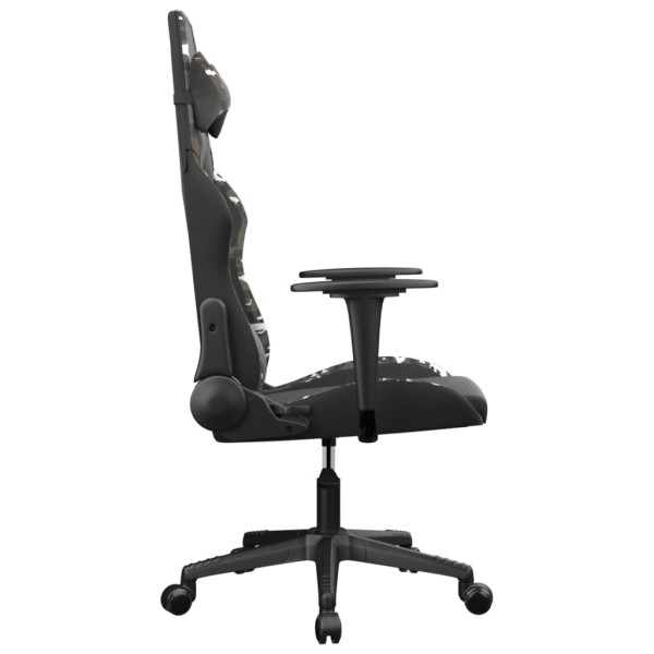 Silla gaming de masaje cuero sintético negro y camuflaje M 4